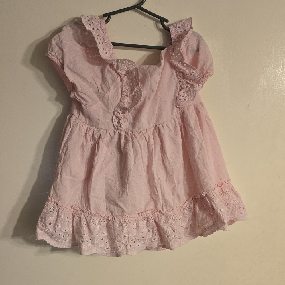Shabby Chic Light Pink Eyelet Dress Size 7/8